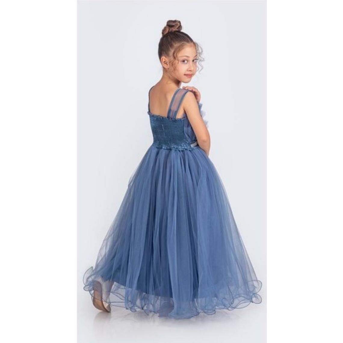 Mnk Baby & Kids Kız Çocuk Robası Katlı Özel Gün Abiye Elbise MNK0475