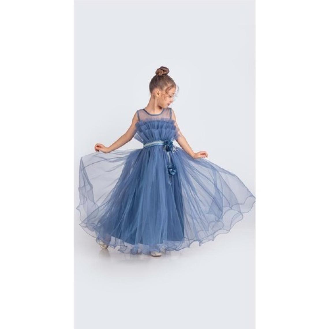 Mnk Baby & Kids Kız Çocuk Robası Katlı Özel Gün Abiye Elbise MNK0475