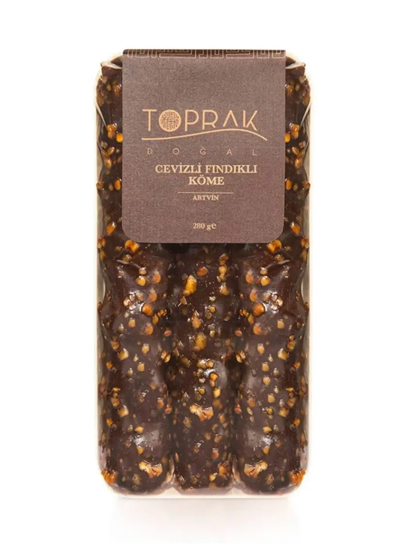 Toprak Doğal Cevizli Fındıklı Köme 280 G Artvin - Doğal Pikola Cevizli Fındıklı Sucuk - Cevizli Köme