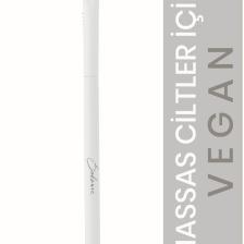 Vegan Açılı Detay Makyaj Fırçası-v711- Ahşap Sap 14.5cm