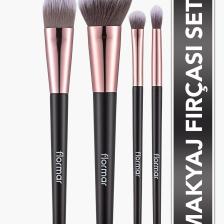 4'lü Makyaj Fırçası Seti (Allık-Fondöten-Far-Crease) - Makeup Brush Set - 012 - 8690604597772