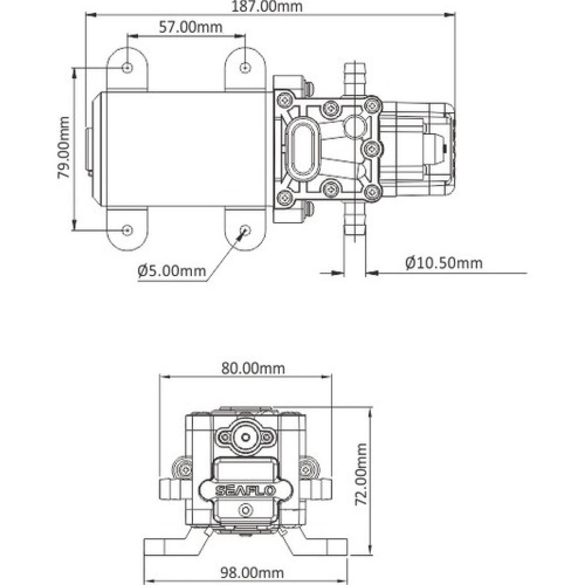 Seaflo Hidrofor 5.0lt/dk 12V 60PSİ