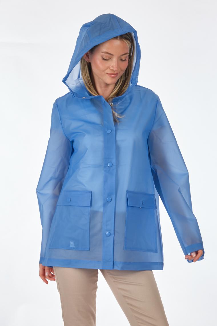 Only Onlacacie Short Rain Jacket Otw Provence Kadın Günlük Yağmurluk 15281928-PROVENCE Mavi