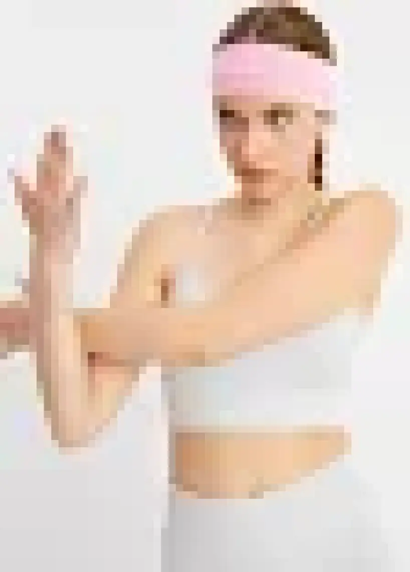 Butikgiz Pembe Kadın Pamuklu Penye, Kaymaz, Terletmez, Ultra Hafif, Spor Saç Bandı Bandana