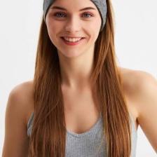 Butikgiz Füme Kadın Çift Taraflı Kullanım Alternatifli, Pamuklu Penye, Kaymaz, Hafif, Spor Saç Bandı Bandana