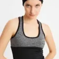 Butikgiz Siyah Kadın Pamuklu Penye, Kaymaz, Terletmez, Ultra Hafif, Spor Saç Bandı Bandana