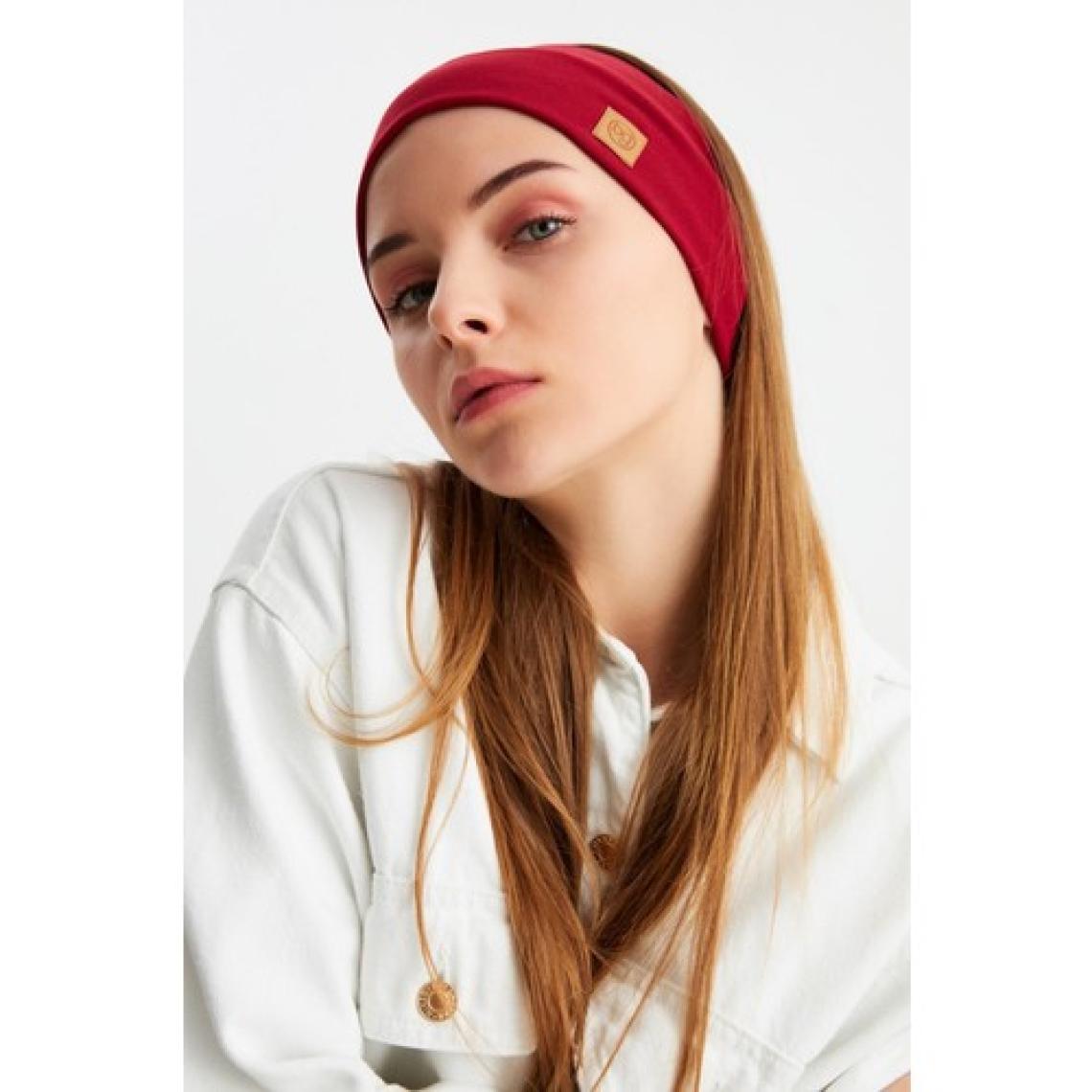 Butikgiz Bordo Kadın Pamuklu Termal, Kaymaz, Terletmez, Ultra Hafif, Spor Saç Bandı Bandana Buff