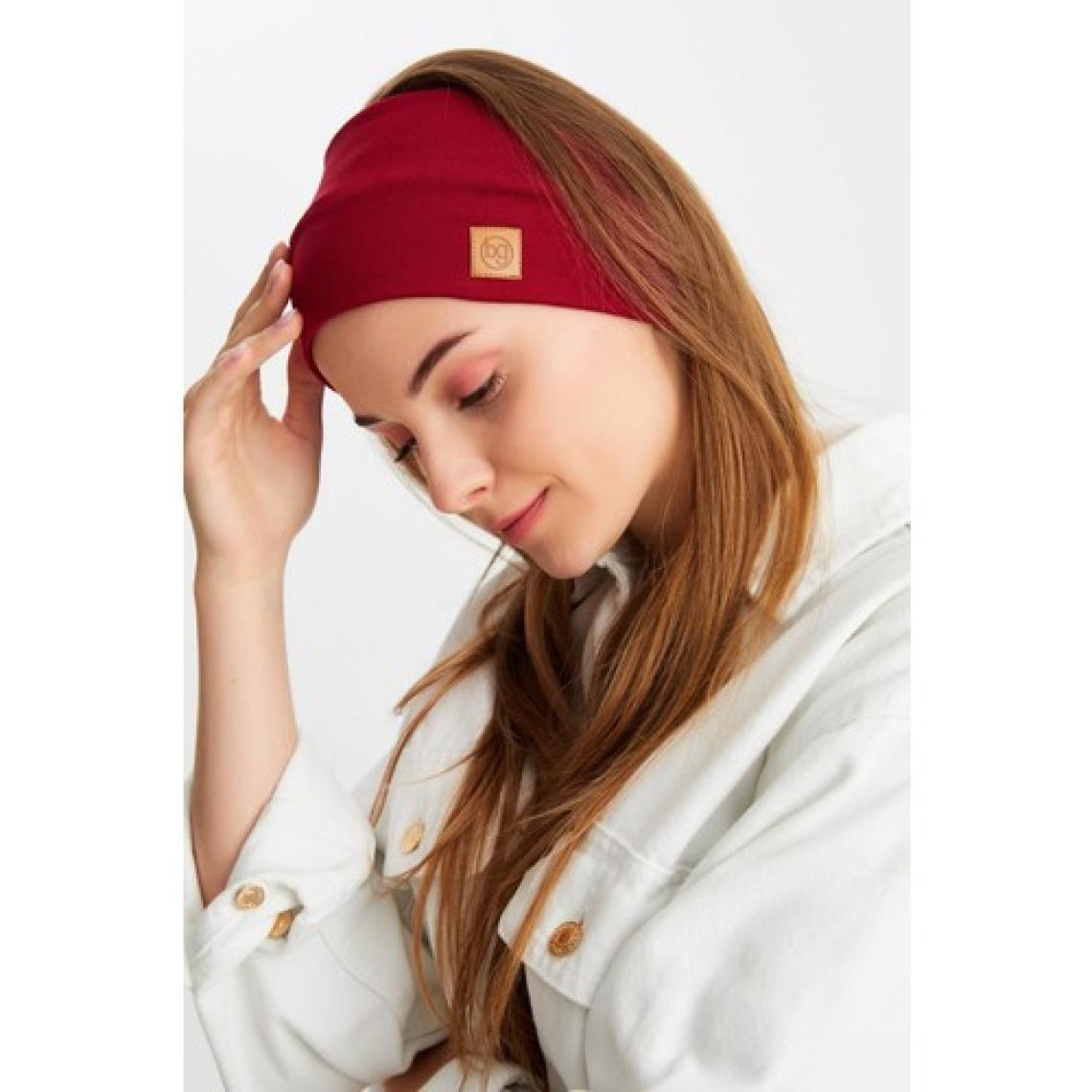 Butikgiz Bordo Kadın Pamuklu Termal, Kaymaz, Terletmez, Ultra Hafif, Spor Saç Bandı Bandana Buff