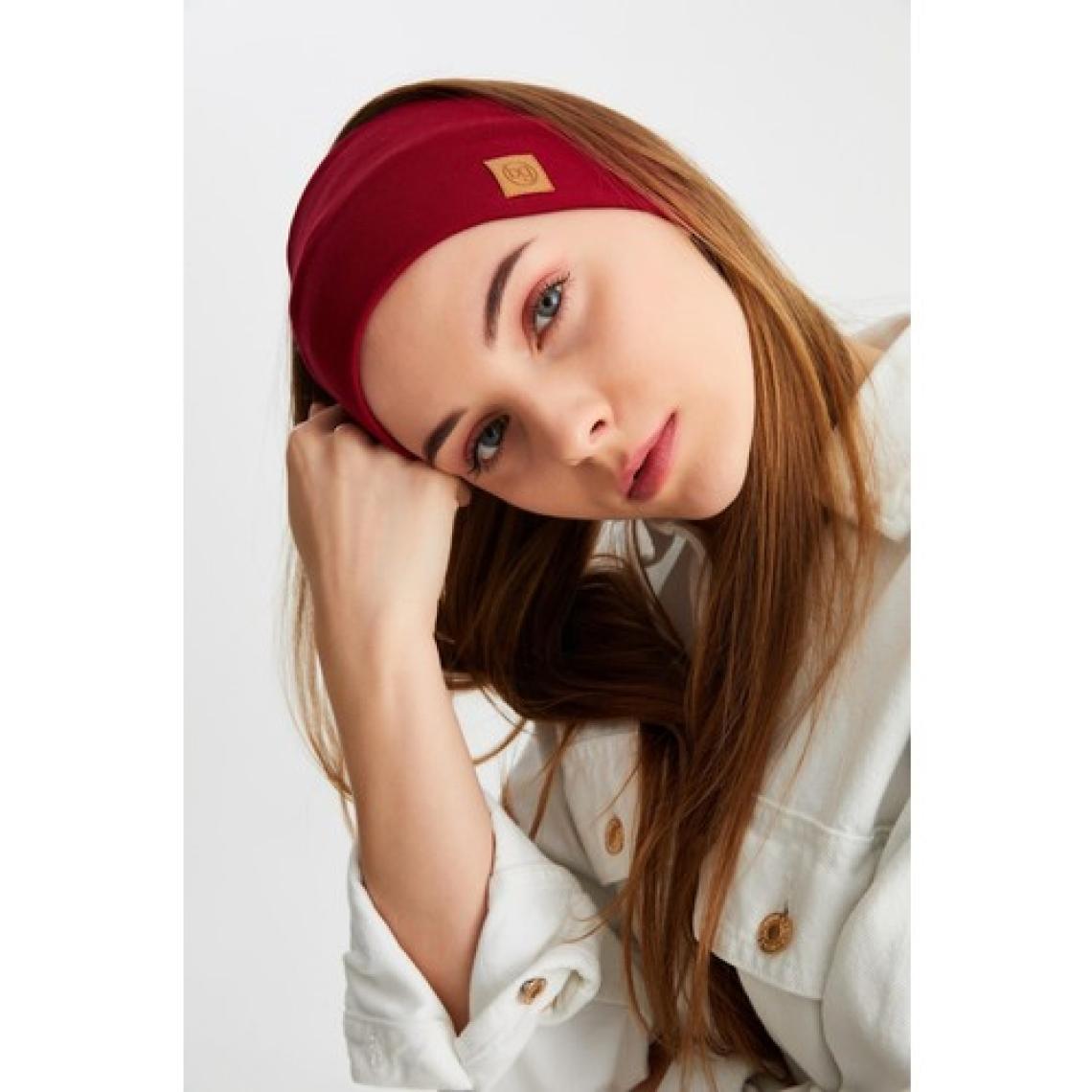 Butikgiz Bordo Kadın Pamuklu Termal, Kaymaz, Terletmez, Ultra Hafif, Spor Saç Bandı Bandana Buff