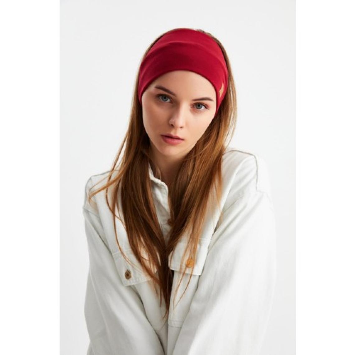 Butikgiz Bordo Kadın Pamuklu Termal, Kaymaz, Terletmez, Ultra Hafif, Spor Saç Bandı Bandana Buff