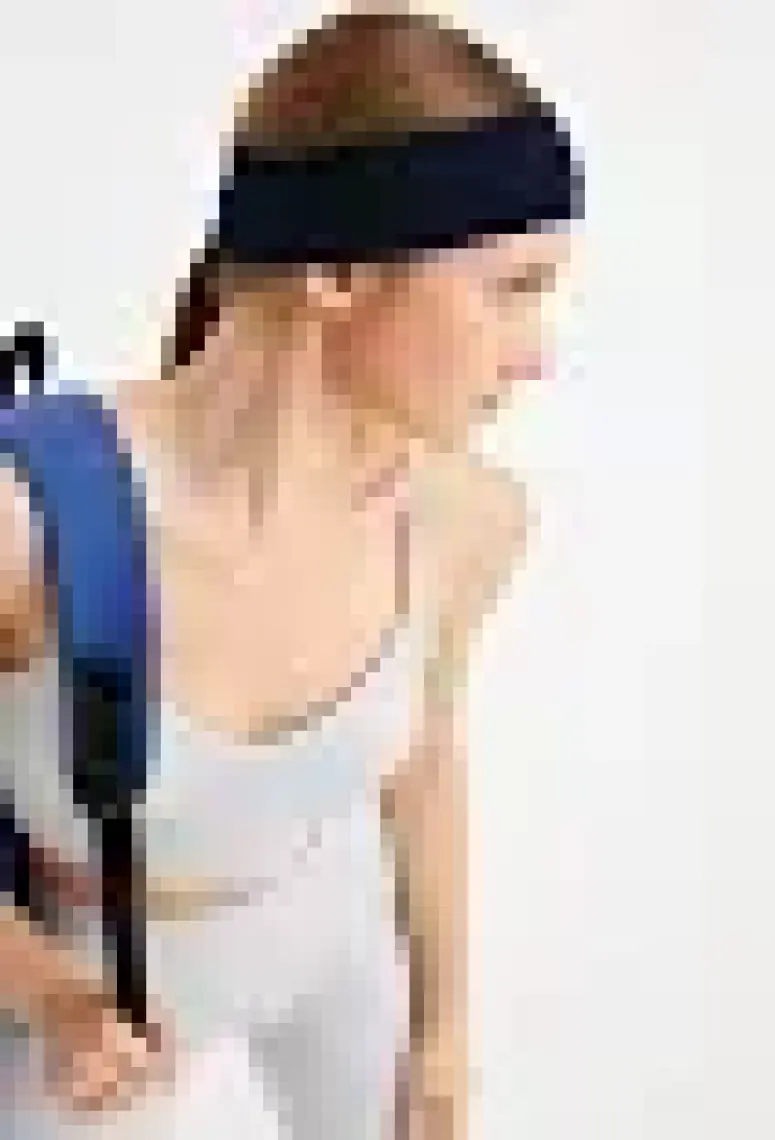 Butikgiz Lacivert Kadın Pamuklu Penye, Kaymaz, Terletmez, Ultra Hafif, Spor Saç Bandı Bandana