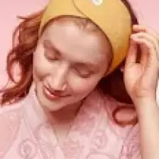 Ruiada  %100 Pamuk Saç / Makyaj Bandı Orange Spor-Yoga-Spa-Cilt Bakım