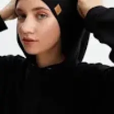 Butikgiz Siyah Kadın Pamuklu Termal, Kaymaz, Terletmez, Ultra Hafif, Spor Saç Bandı Bandana Buff