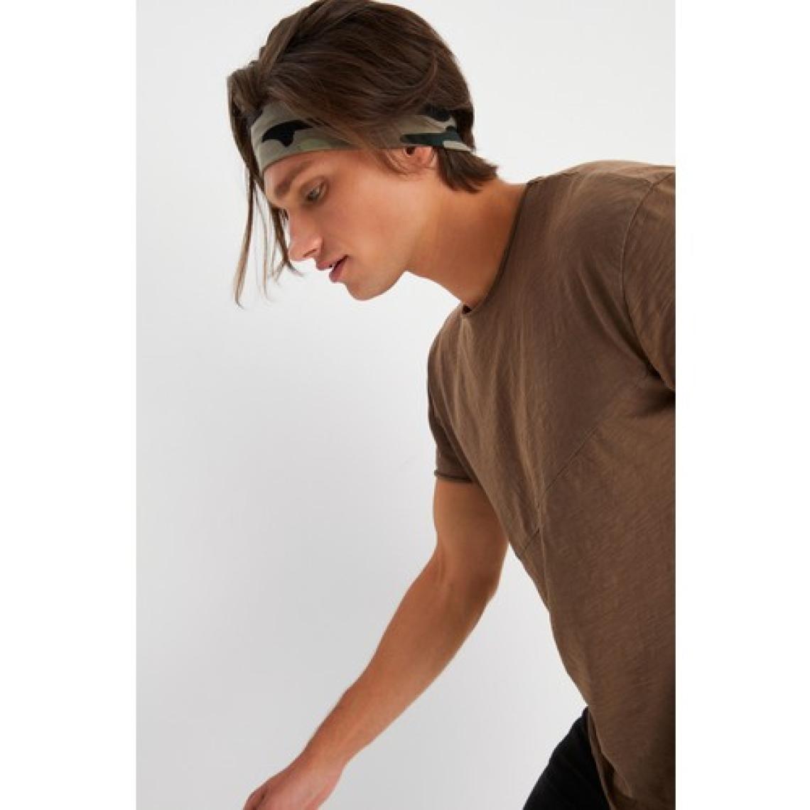 Butikgiz Kamuflaj Erkek Pamuklu Penye, Kaymaz, Terletmez, Ultra Hafif, Spor Saç Bandı Bandana