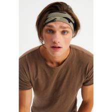 Butikgiz Kamuflaj Erkek Pamuklu Penye, Kaymaz, Terletmez, Ultra Hafif, Spor Saç Bandı Bandana