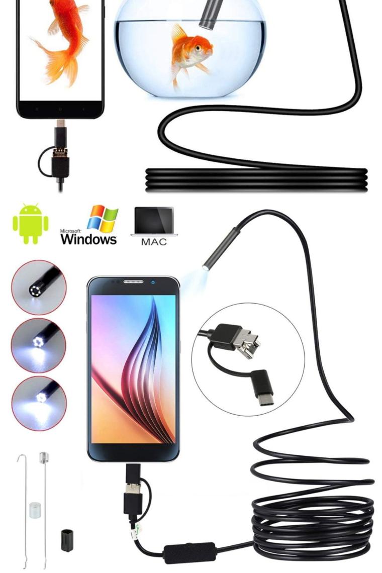 Utelips 2 Metre Profesyonel Endoskop Kamera Arama Motor Içi Su Geçirmez Aralara Girebilen Tesisat Kamerası