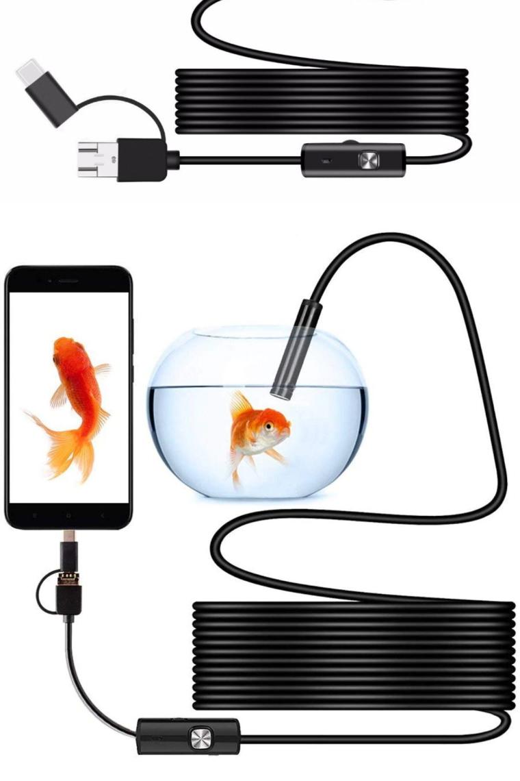 Utelips 2 Metre Profesyonel Endoskop Kamera Arama Motor Içi Su Geçirmez Aralara Girebilen Tesisat Kamerası