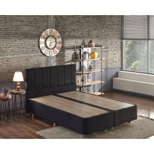 Niron Juliette 180x200 cm Çift Kişilik Yatak, Baza ve Başlık Seti - Siyah Kumaş Baza, Başlık ve Yatak Takımı