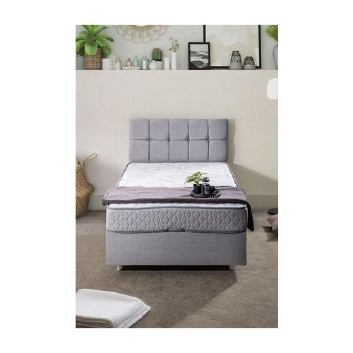 Setay Berlin Tek Kişilik Baza Başlık Comfort Yatak Seti - Açık Gri