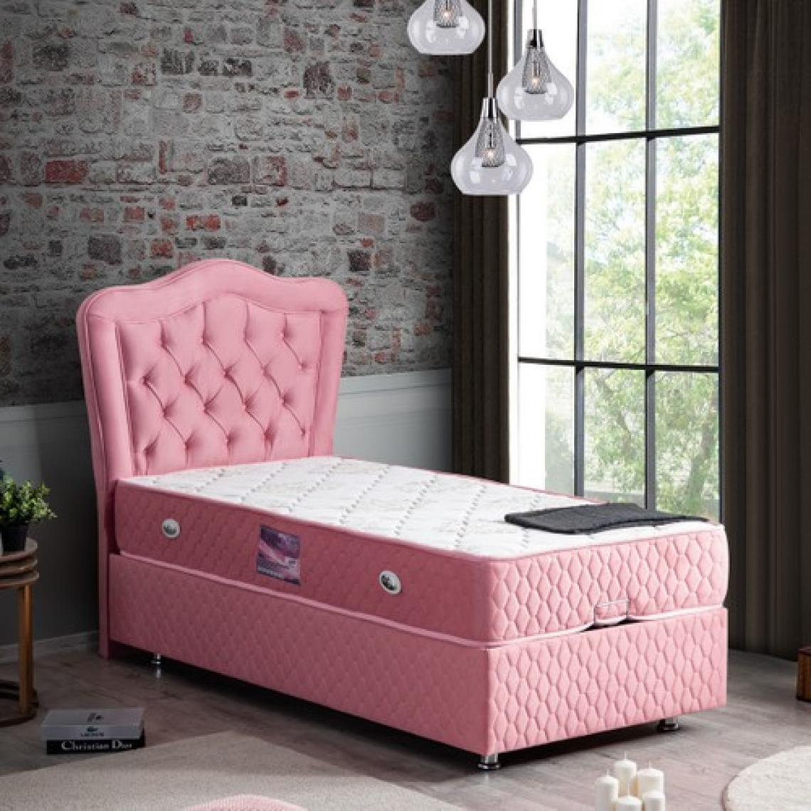 Setay Camelli İkili Set Tek Kişilik Baza Başlık - Pembe