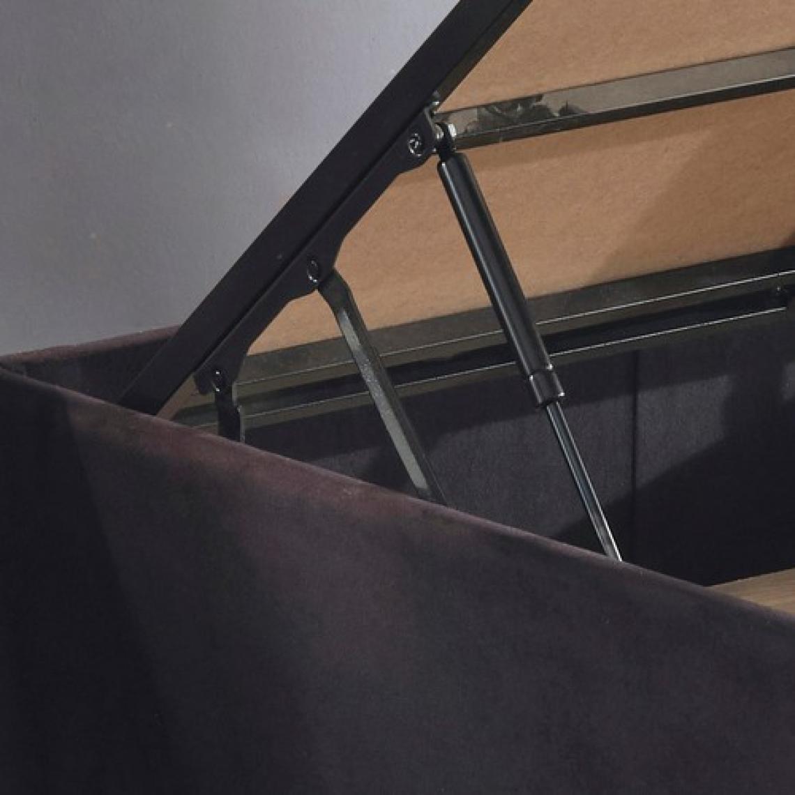 Niron Piano Lite Baza ve Başlık Seti 120x200 cm Tek Kişilik Siyah Metal Profil Baza ve Başlığı Silinebilir Soho Kumaş