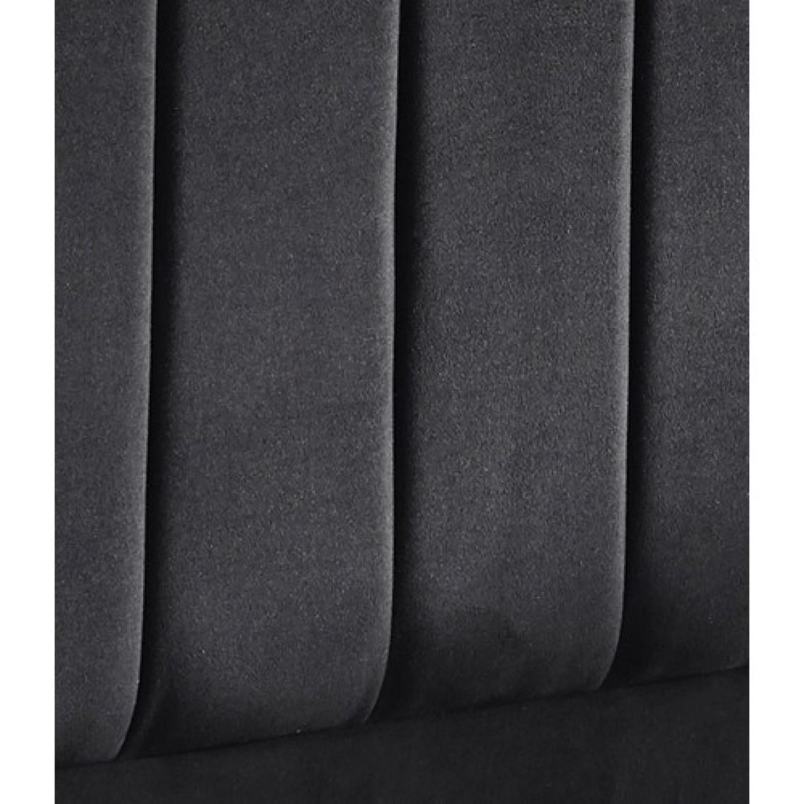 Niron Piano Lite Baza ve Başlık Seti 120x200 cm Tek Kişilik Siyah Metal Profil Baza ve Başlığı Silinebilir Soho Kumaş