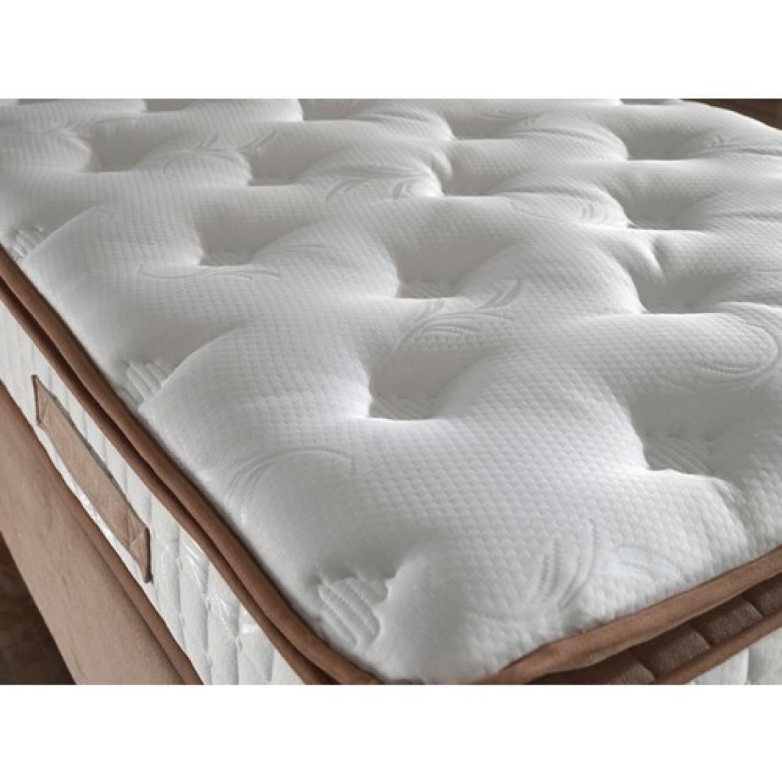 Niron Queen 100x200 cm Tek Kişilik Pedli Yatak Seti - Sütlü Kahve Kumaş Baza, Başlık ve Yatak Takımı