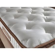 Niron Queen 100x200 cm Tek Kişilik Pedli Yatak Seti - Sütlü Kahve Kumaş Baza, Başlık ve Yatak Takımı