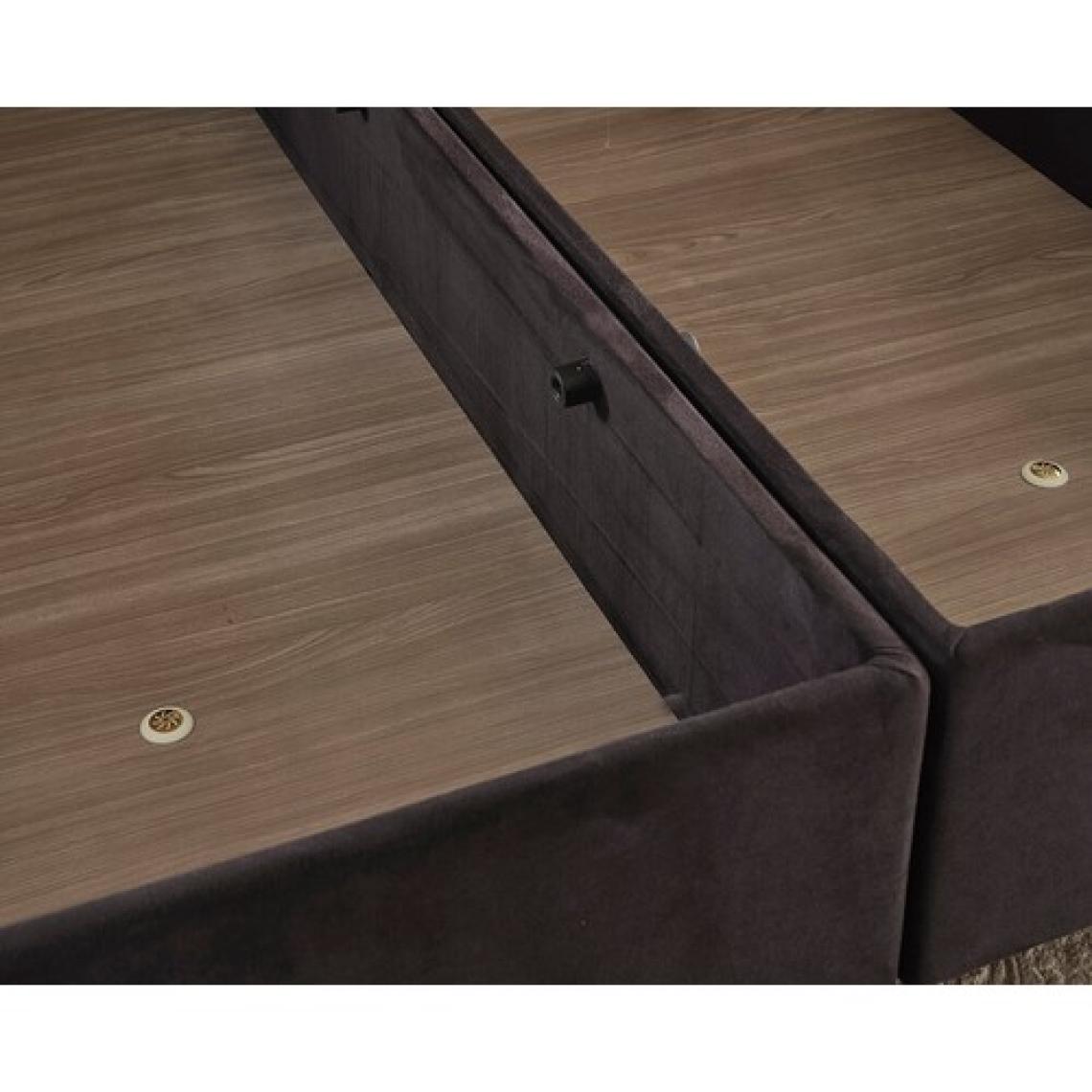 Niron Juliette 150x200 cm Çift Kişilik Yatak Baza Başlık Seti -  Siyah Kumaş Lüks Yatak Takımı