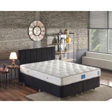 Niron Juliette 150x200 cm Çift Kişilik Yatak Baza Başlık Seti -  Siyah Kumaş Lüks Yatak Takımı