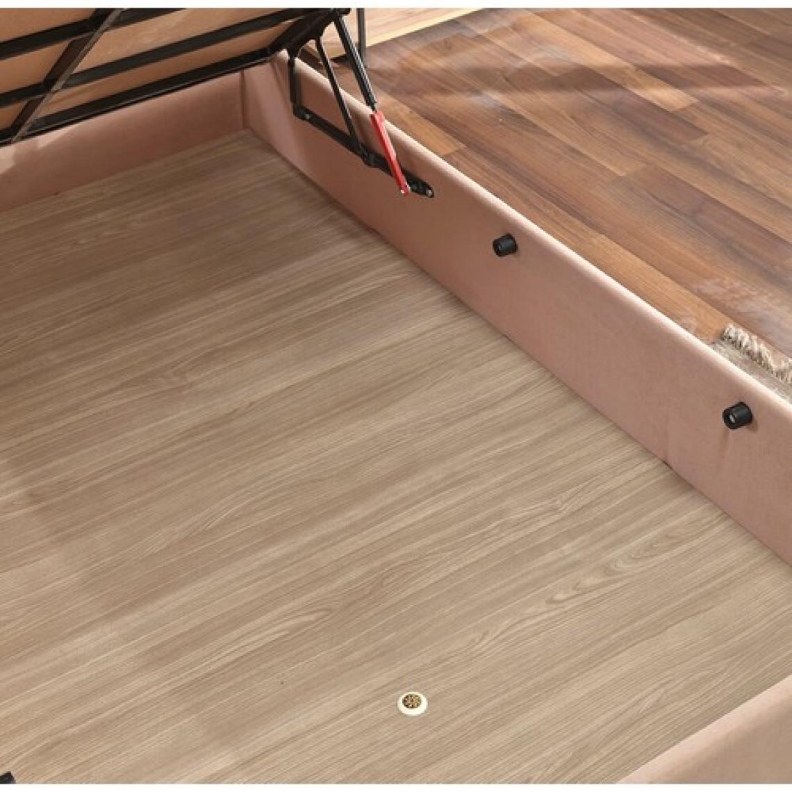 Niron Queen 120x200 Bir Buçuk Kişilik Pedli Yatak Seti Sütlü Kahve Kumaş Baza Başlık ve Yatak Takımı