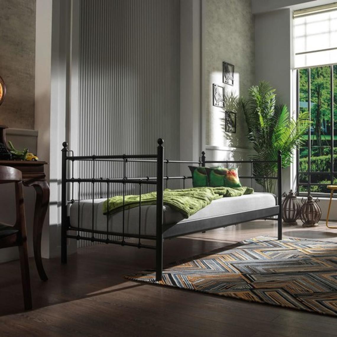 Unimet Lalas Daybed Tek Kişilik Sedir Divan Metal Karyola 90x200