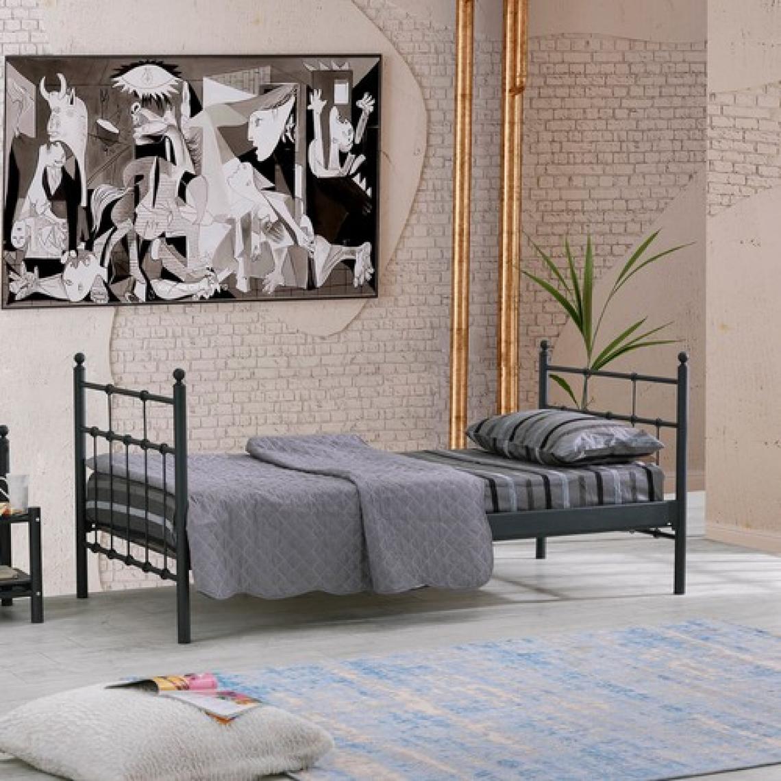 Unimet Lalas Daybed Tek Kişilik Sedir Divan Metal Karyola 90x200