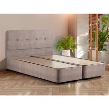 Luna Baza ve Başlık Seti - 160x200 cm Çift Kişilik Sandıklı Kumaş Baza Seti