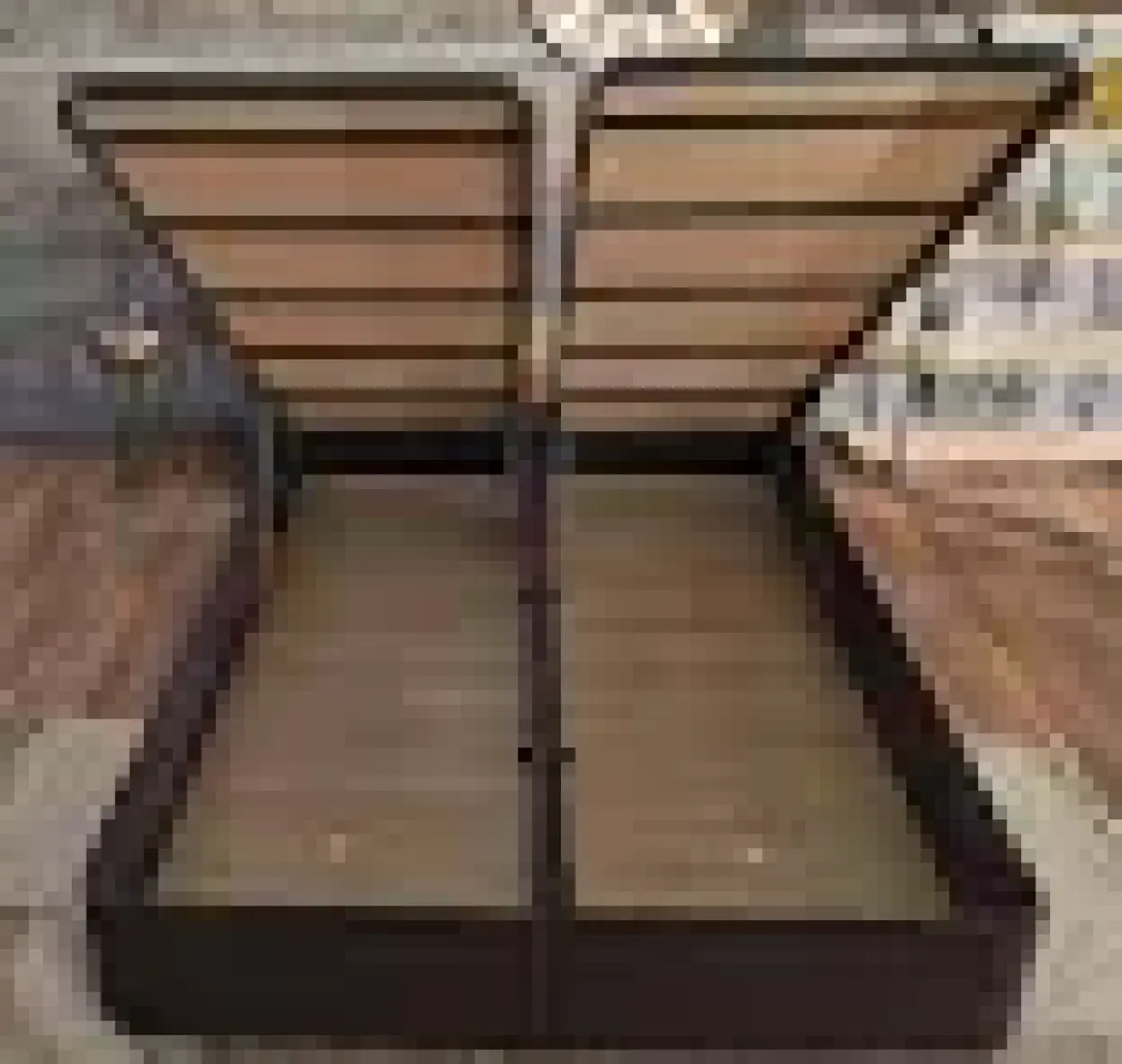 Niron Ela Baza ve Başlık Seti 200x200 cm Çift Kişilik Siyah Kumaş Baza ve Başlığı Silinebilir Soho Kumaş