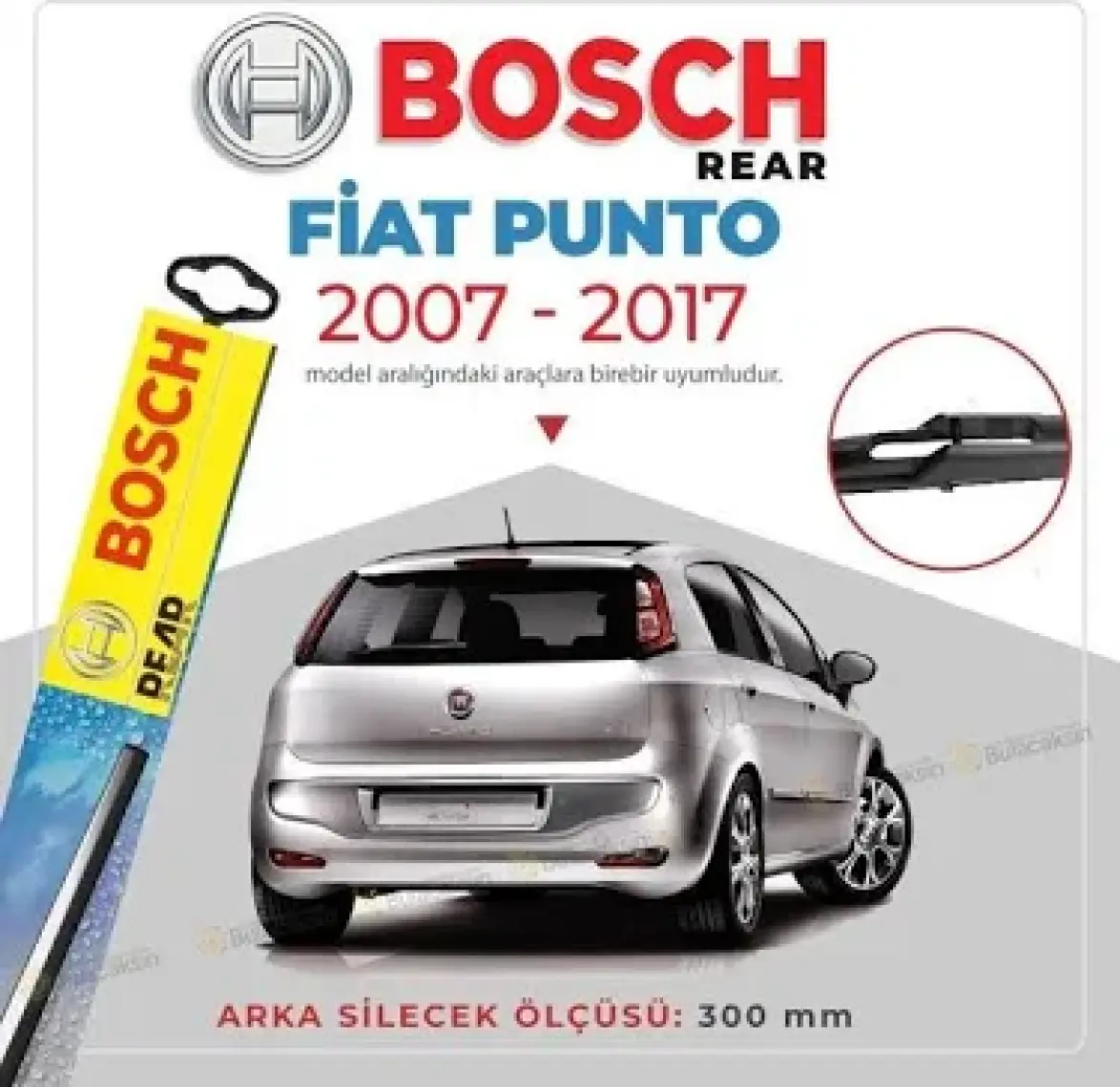 Bosch Fiat Grande Punto 2005-2011 Uyumlu Arka Silecek | Bosch Rear Serisi |