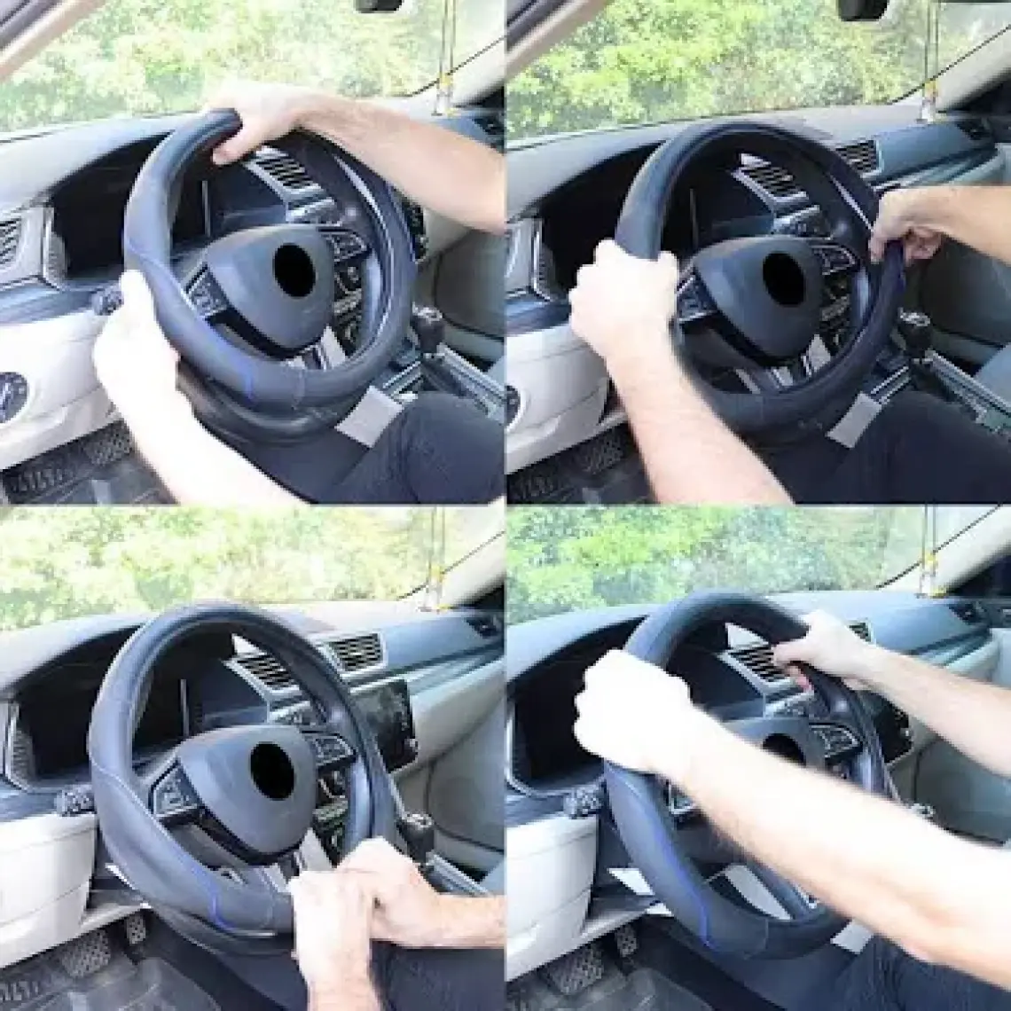 Michelin MC1003NAZ Premium Suni Deri Direksiyon Kılıfı Mavi