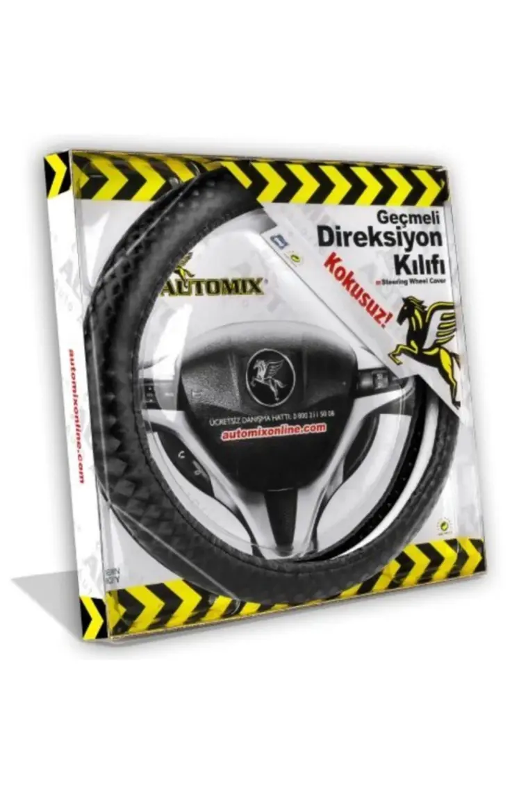 Automix Üç Boyutlu Siyah Direksiyon Kılıfı