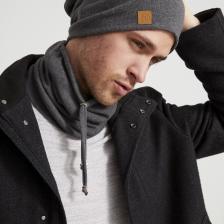 Butikgiz Füme Erkek Genç Businessman Füme İp Şapka Bere Boyunluk Takım Spor Rahat Pamuklu Kaşkorse