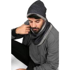 Hamur Siyah Erkek Bere ve Boyunluk 2li Set Takım Sport BB-108
