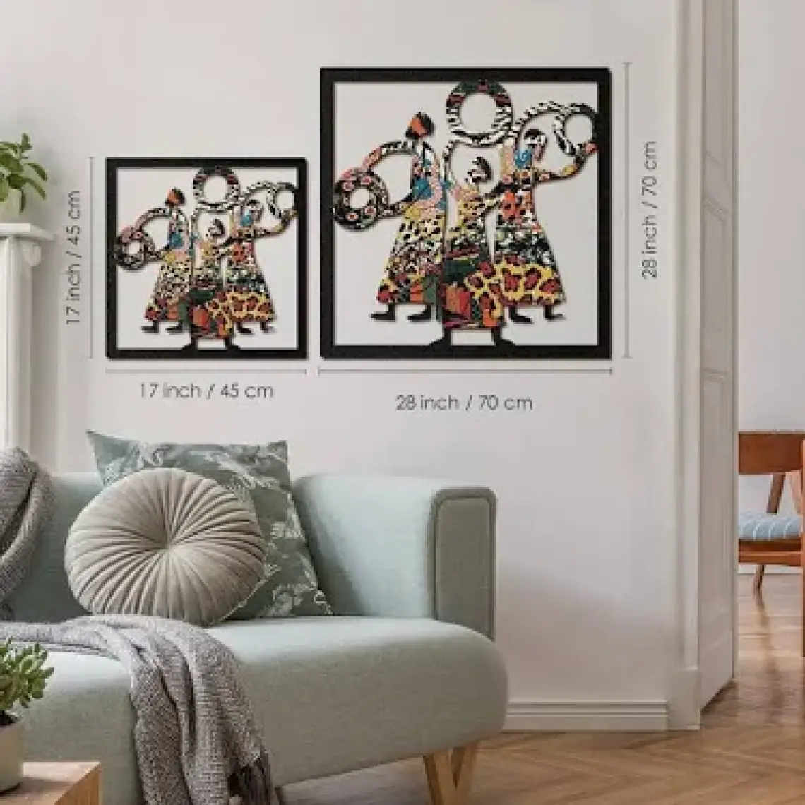 Artepera Triple Goddess Metal Tablo - Modern Ev Dekorsayonları - APT112 - Colorart