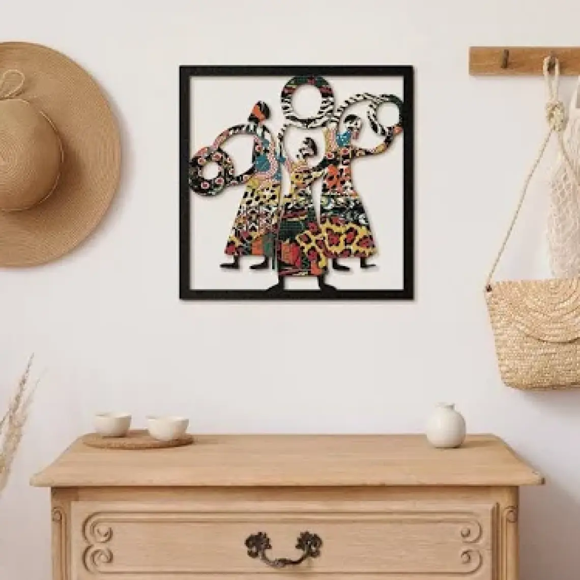 Artepera Triple Goddess Metal Tablo - Modern Ev Dekorsayonları - APT112 - Colorart