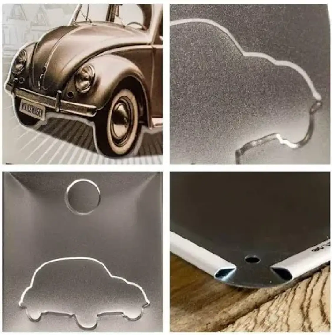 Nostalgic Art Vw Retro Beetle Kabartmalı Metal Duvar Panosu
