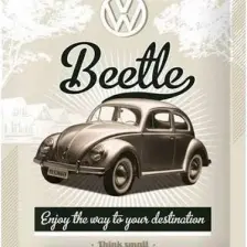 Nostalgic Art Vw Retro Beetle Kabartmalı Metal Duvar Panosu