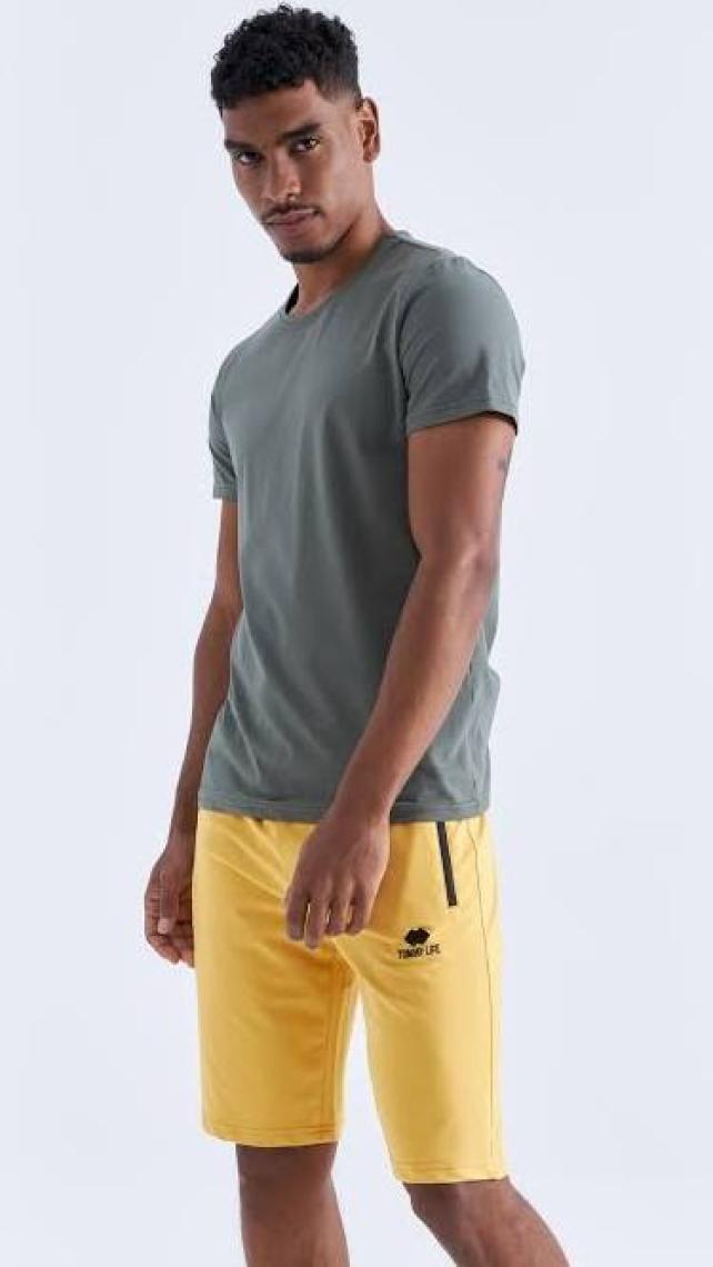Tommy Life Çağla Gizli Fermuar Arka Cepli Bağcıklı Standart Kalıp Erkek Şort - 81136