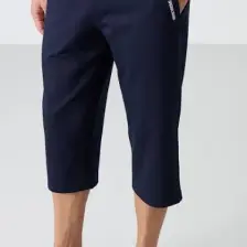 Tommy Life İndigo Ön Cep Detaylı Standart Kalıp Klasik Paça Erkek Kapri - 83092