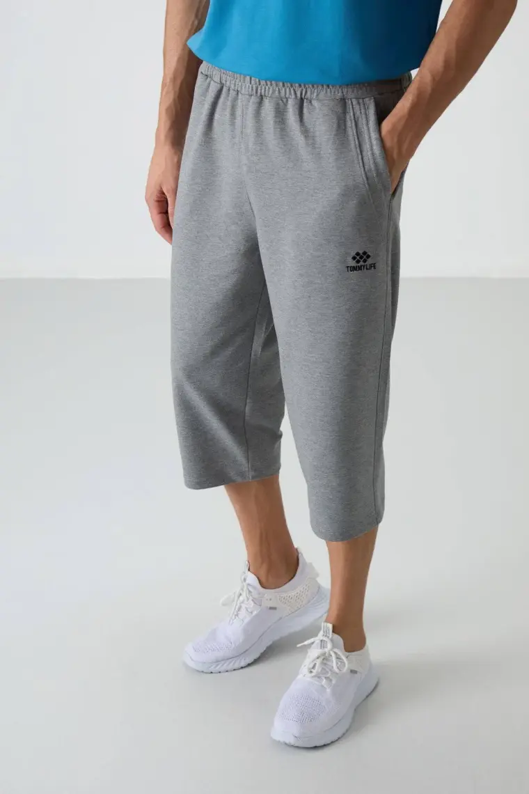 Tommy Life Lacivert Pamuklu Yumuşak Dokulu Standart Fit Nakışlı Erkek Kapri - 83102