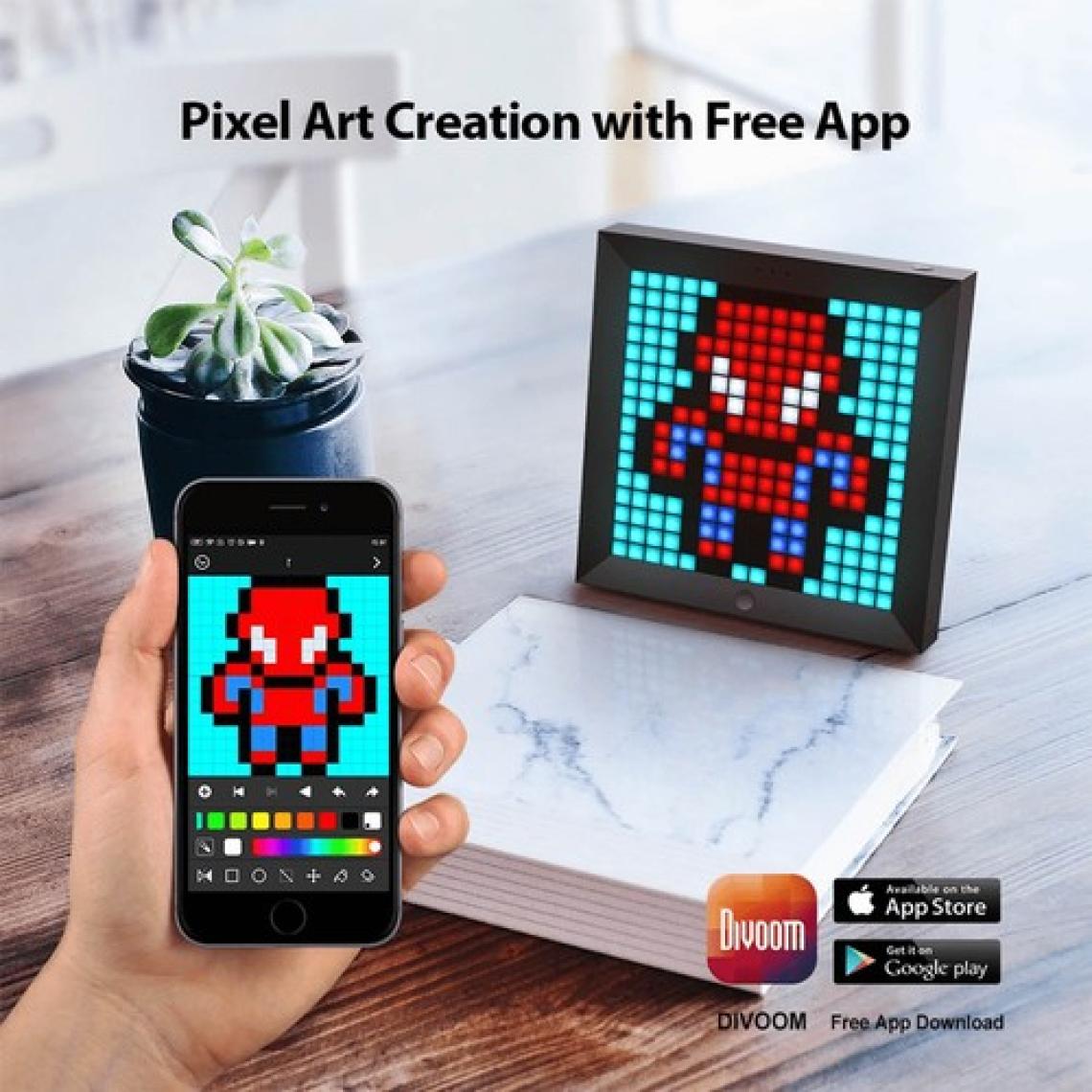 Divoom Pixoo 16x16 Piksel LED Ekranlı APP Kontrollü Akıllı Piksel Resim Çerçevesi