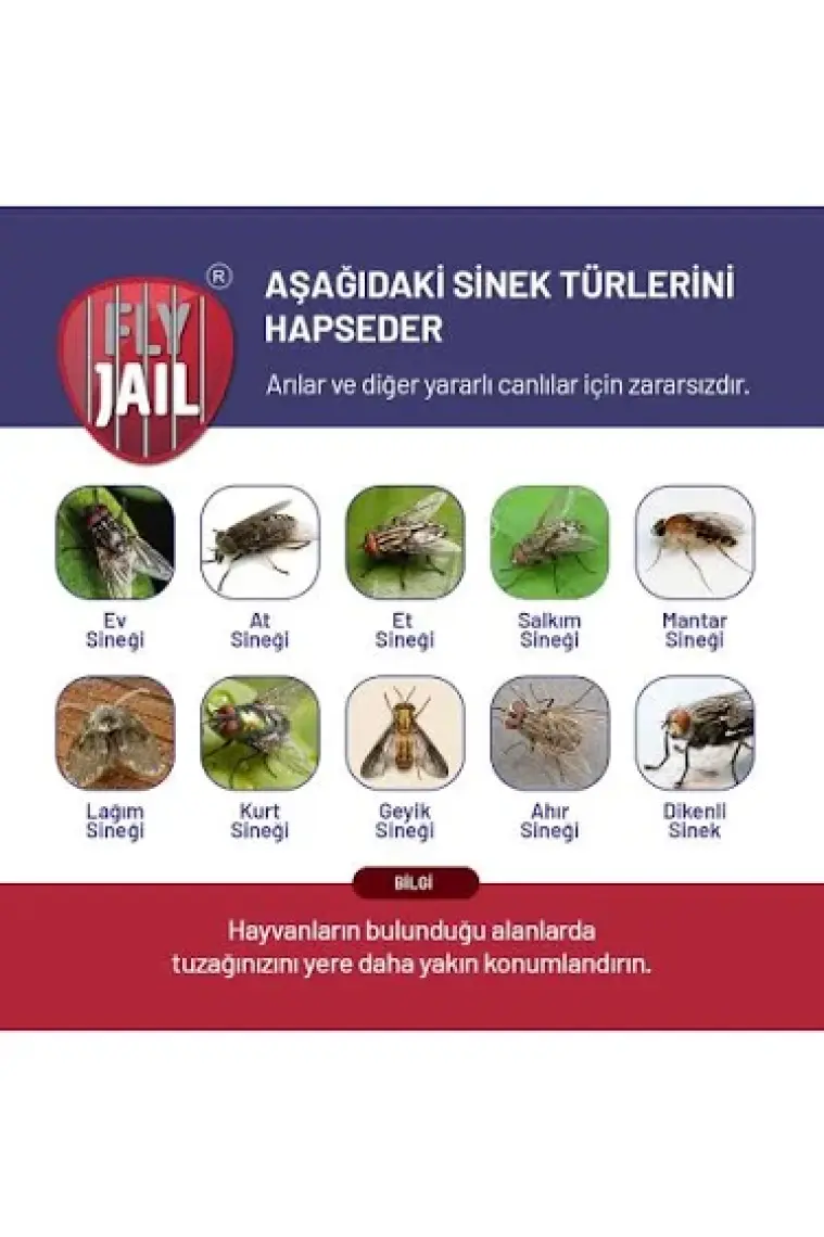 Fly Jaıl Long Jar, 1.5 Litre Kavanoz Tipi Karasinek Tuzağı