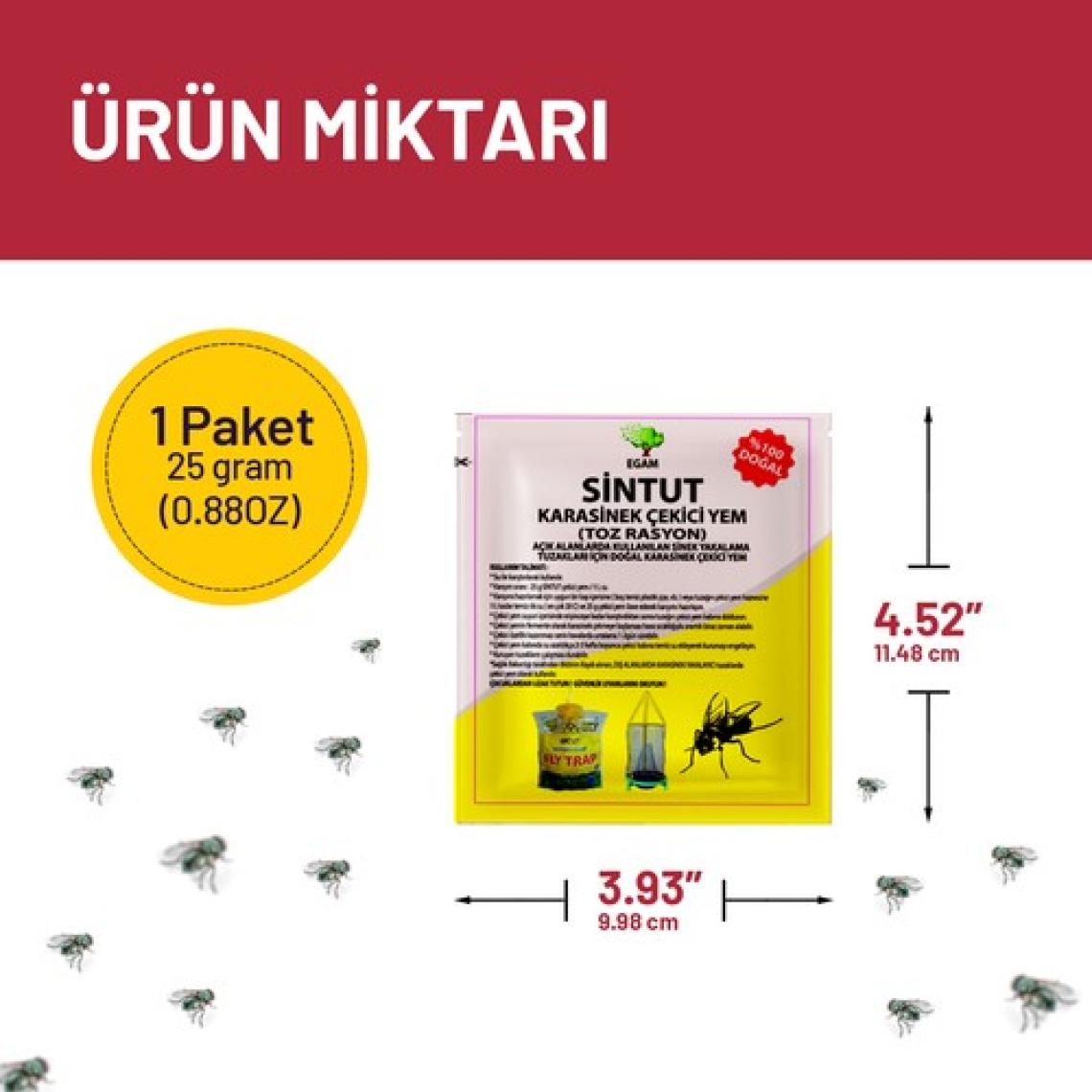 Sintut 8 Adet 25 gr Sintut Karasinek Tuzağı Için Çekici Yem | Toplam 200 Gr.